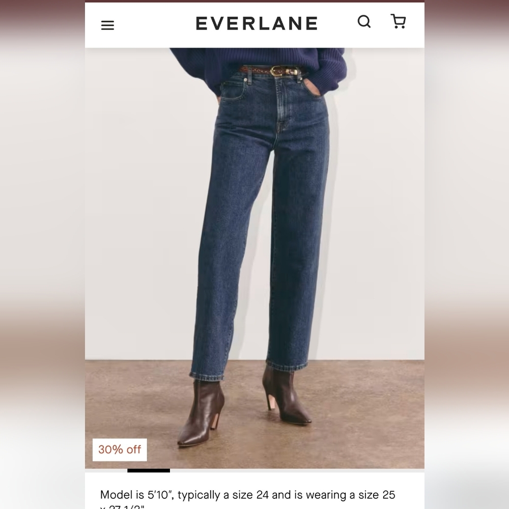 Everlane the Way High Jean - Dark Blue